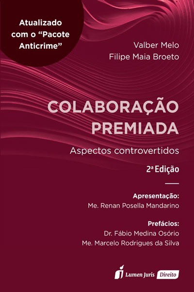 Capa do livro Colaboração Premiada: aspectos controvertidos, 2ª edição (Lumen Juris)