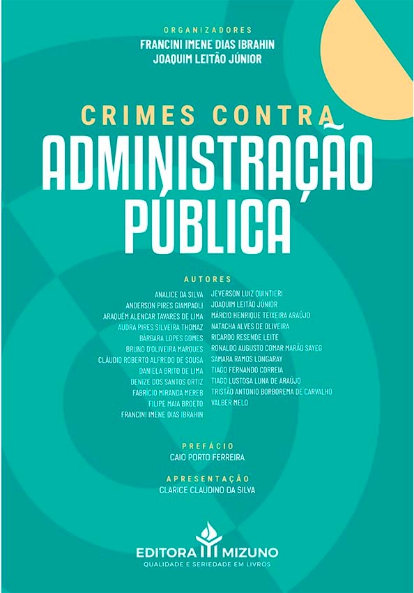 Capa do livro Crimes contra a Administração Pública (Editora Mizuno)
