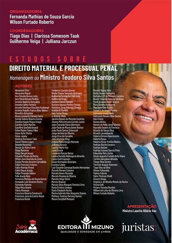 Capa do livro Estudos sobre Direito Material e Processual Penal – Homenagem ao Ministro Teodoro Silva Santos (Editora Mizuno)