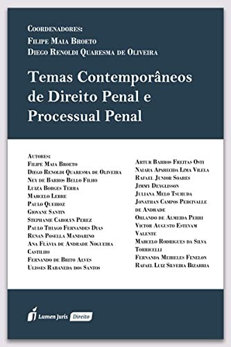 Capa do livro Temas Contemporâneos de Direito Penal e Processual Penal (Lumen Juris)