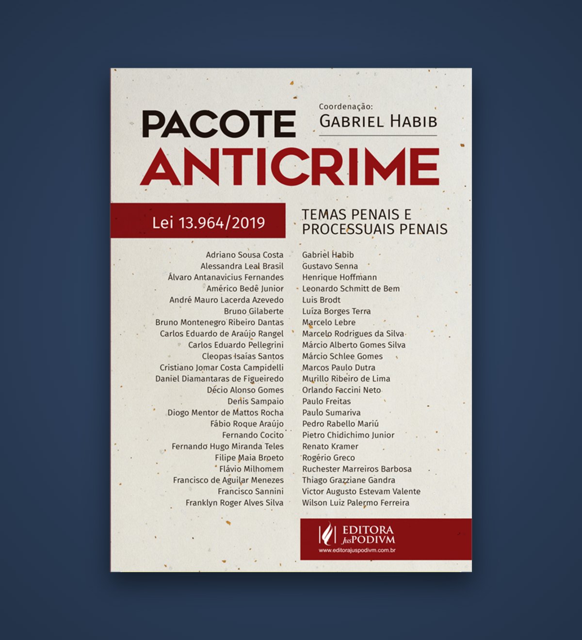 Capa do livro Pacote Anticrime – Lei nº 13.964/2019: temas penais e processuais penais (Juspodivm)