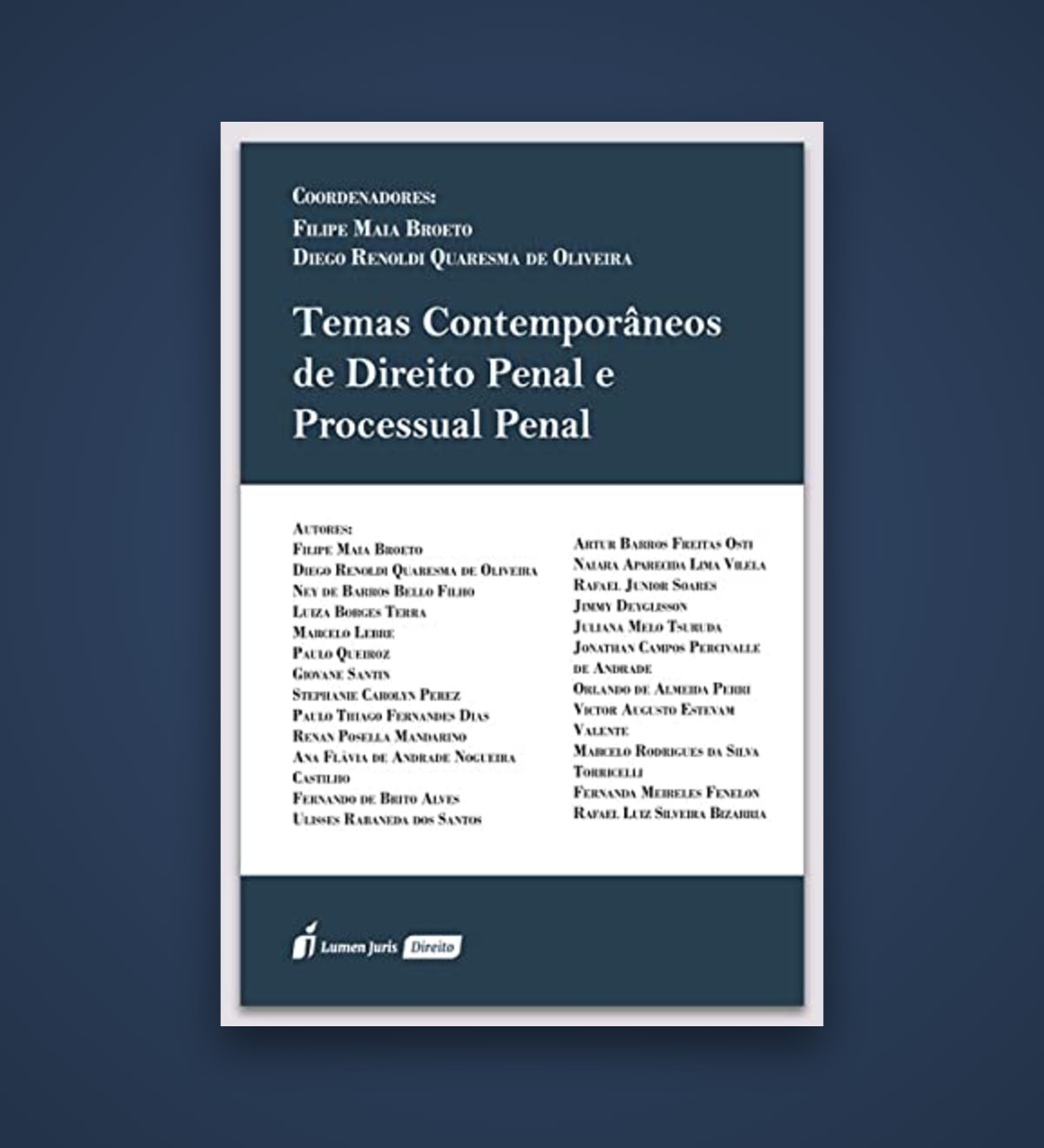 Capa do livro Temas Contemporâneos de Direito Penal e Processual Penal (Lumen Juris)