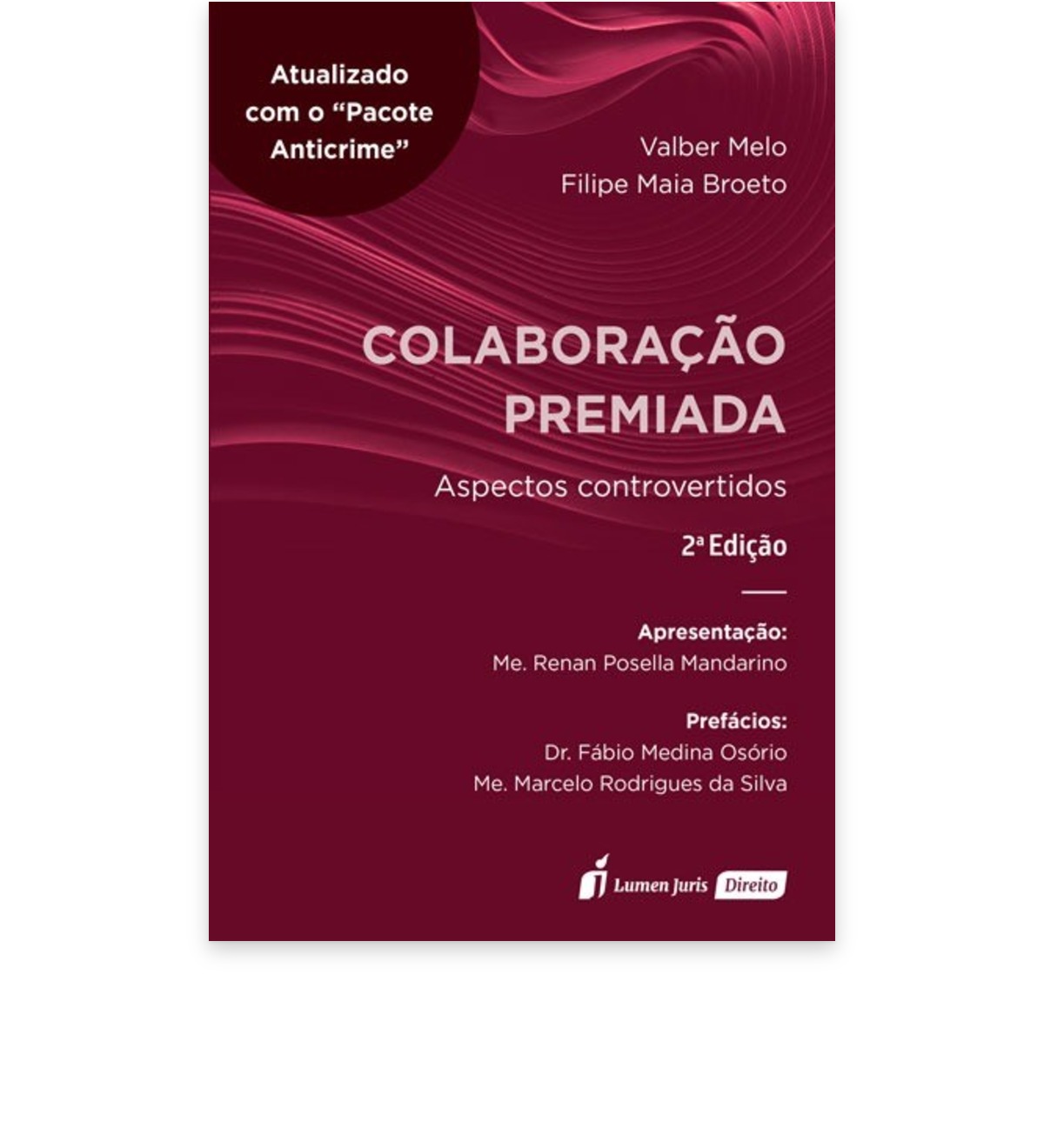 Capa do livro Colaboração Premiada: aspectos controvertidos, 2ª edição (Lumen Juris)