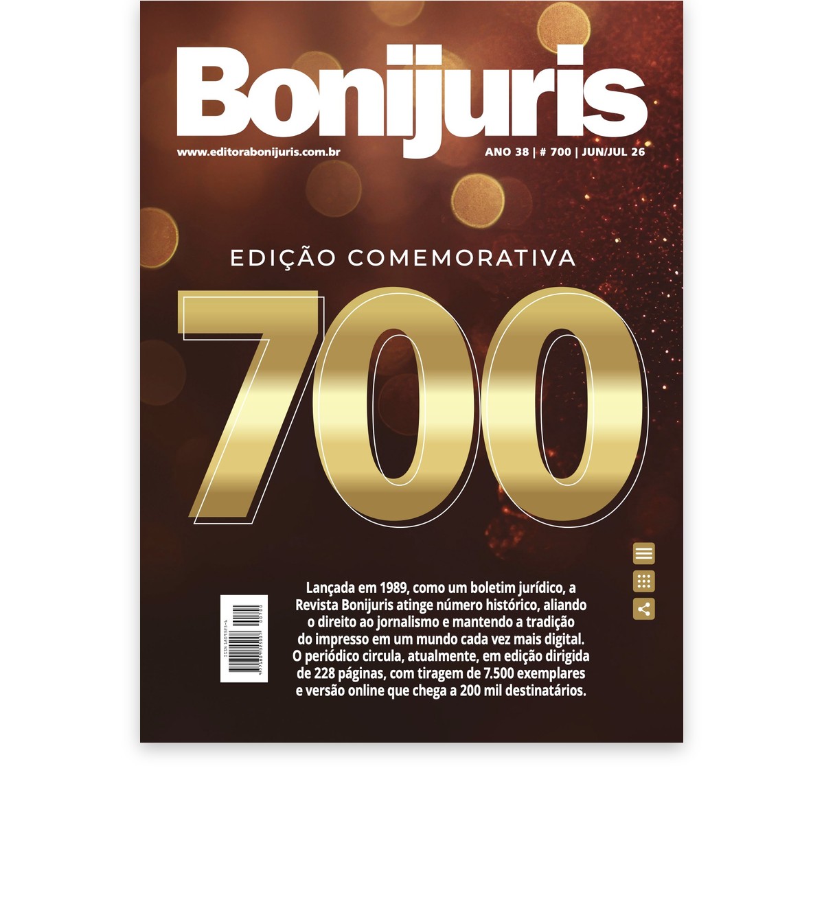 Capa da Revista Bonijuris, edição 700